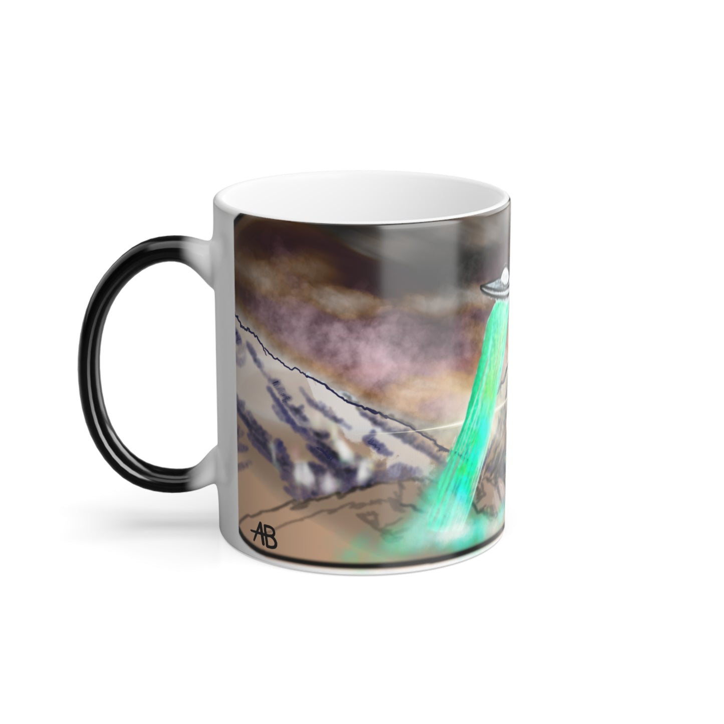 Color-Changing Mug — UFO Mountain Abduction (11oz)