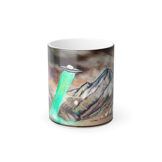 Color-Changing Mug — UFO Mountain Abduction (11oz)
