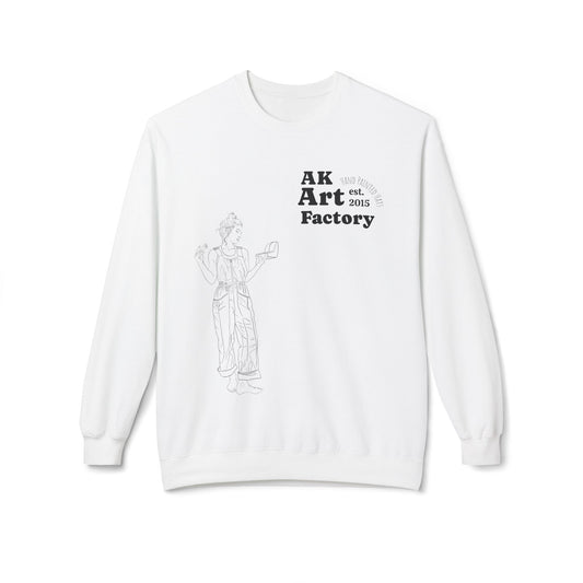 Art Factory Crewneck Sweatshirt — 'AK Art Factory' Minimal Graphic Crew