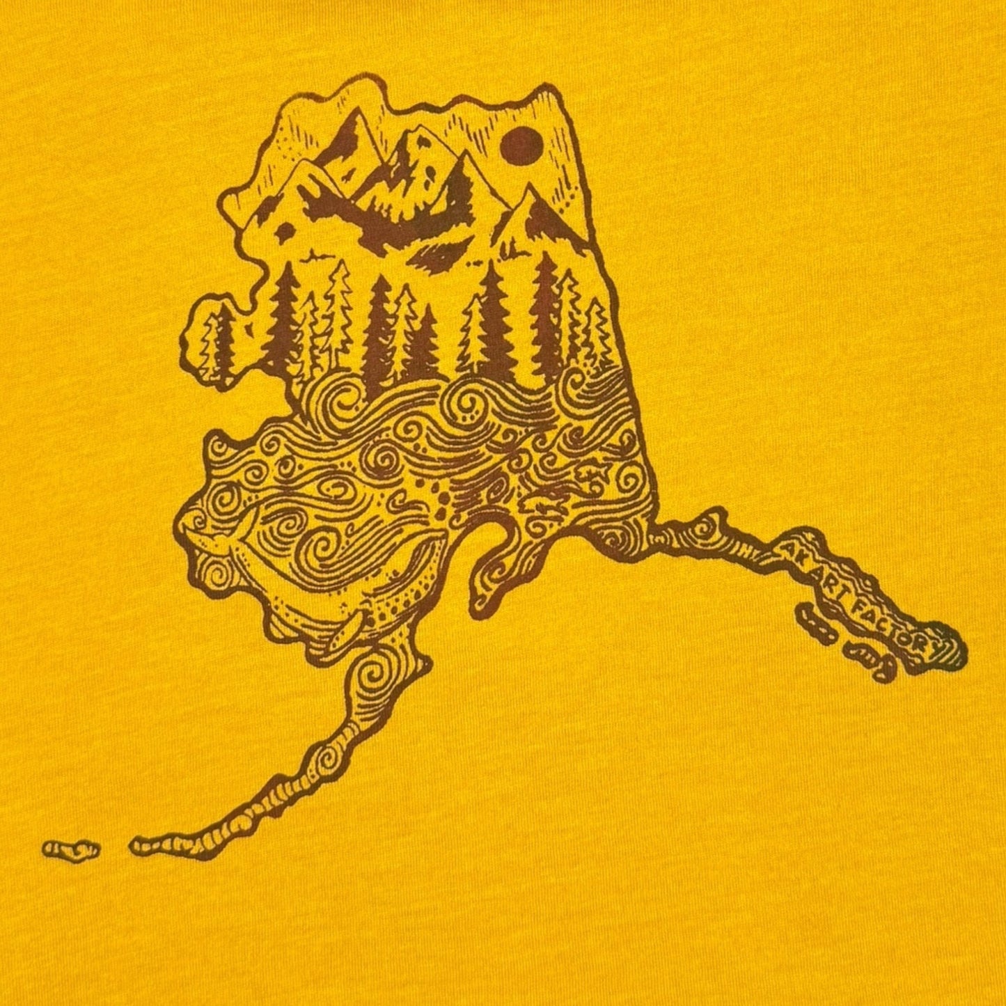 Maroon Inked Alaska Tee